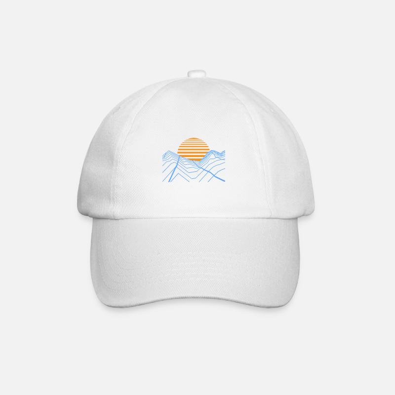 Retrowave Synthwave 80s Design - Baseballkappe - Weiß/Weiß