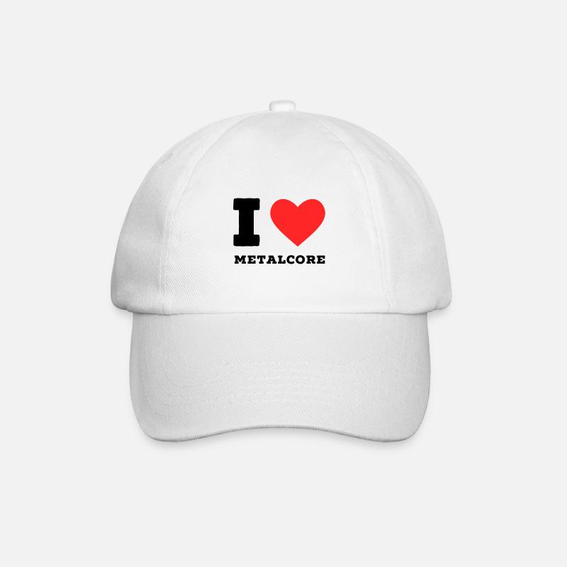 J’adore le metalcore - Casquette classique - blanc/blanc