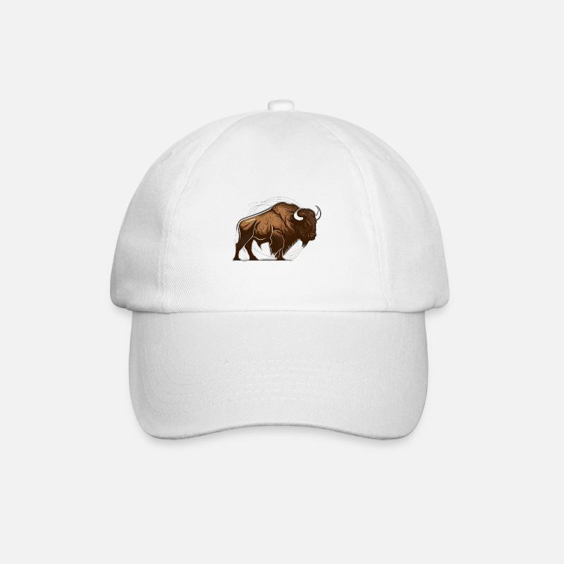 Bison - Casquette classique - blanc/blanc