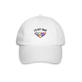 Id Hit That Billard Player Pool Billard Snooker Po - Baseball Cap - white/white - Front