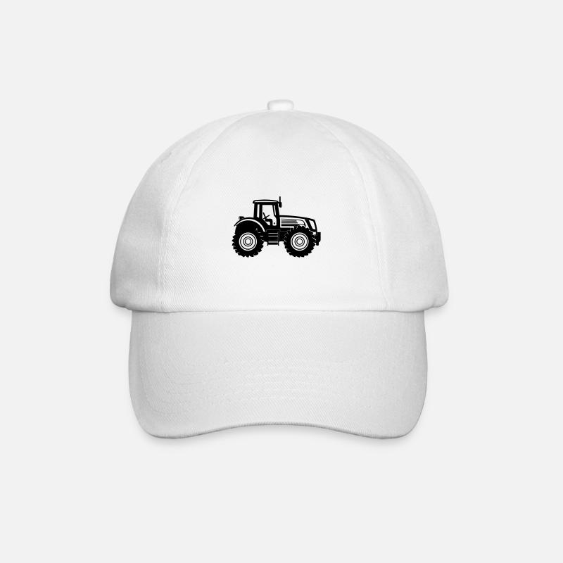 Traktor - Baseballkappe - Weiß/Weiß