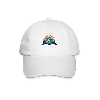 Mountain / Alps / Summit / Nature / Forest / Rock - Baseball Cap - white/white - Front