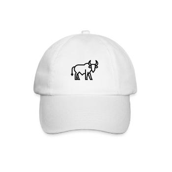 Stier - Baseballkappe - Weiß/Weiß - Vorne