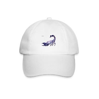 Skorpion - Sternzeichen - Baseballkappe - Weiß/Weiß - Vorne