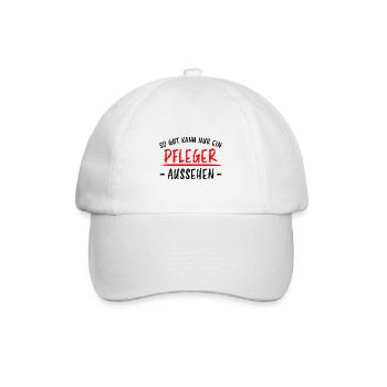 Pfleger Lustiger Spruch Altenpfleger Job Geschenk - Baseballkappe - Weiß/Weiß - Vorne