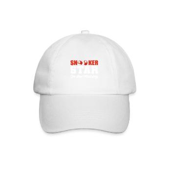 Snooker Star Amateurspieler Geschenk - Baseballkappe - Weiß/Weiß - Vorne