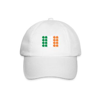 Fête de la Saint-Patrick Irlande Drapeau Clover Cadeau - Casquette classique - blanc/blanc - Devant