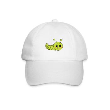 Raupen Insektenliebe Kleine Raupe - Baseballkappe - Weiß/Weiß - Vorne
