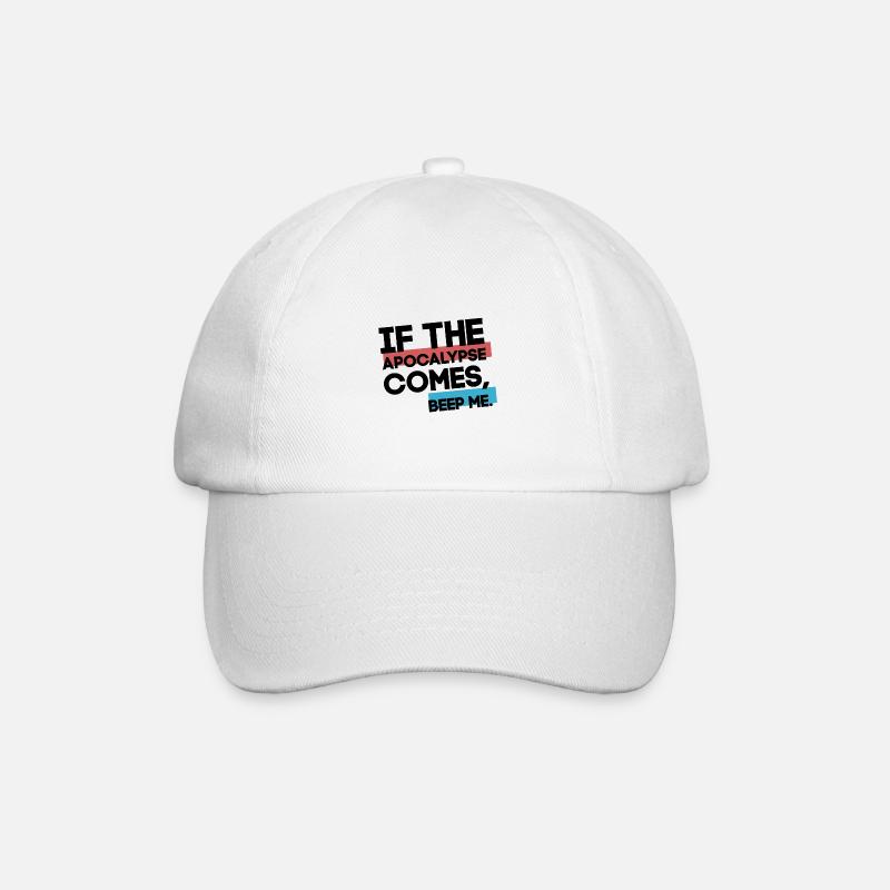 Si l'apocalypse vient, bip-moi - Casquette classique - blanc/blanc