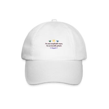I’m an incurable optimist. - Baseball Cap - white/white - Front