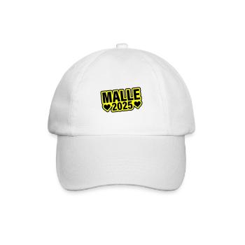 Malle 2025 Herz - Baseballkappe - Weiß/Weiß - Vorne