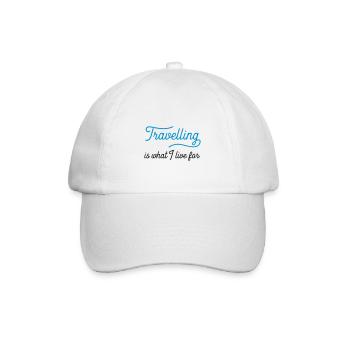 travellingiswhat - Baseballkappe - Weiß/Weiß - Vorne