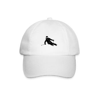 Winter - Skifahrer Carving - Baseballkappe - Weiß/Weiß - Vorne