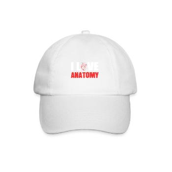 J’adore le cadeau de zoologiste d’anatomie - Casquette classique - blanc/blanc - Devant