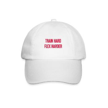 Entraînez-vous dur, fléchissez plus fort - Casquette classique - blanc/blanc - Devant