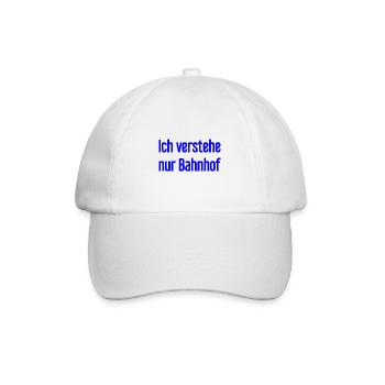 Je ne comprends que la gare - Casquette classique - blanc/blanc - Devant
