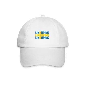 Linköping Sweden Flag - Baseball Cap - white/white - Front