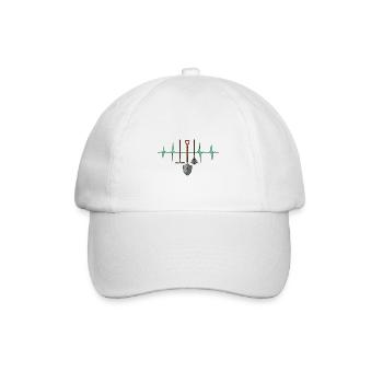 Garden ECG Heartbeat Tool Shovel Gardener - Baseball Cap - white/white - Front