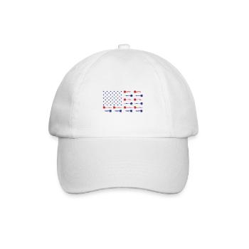USA Graphic Dart Player Darts Dartboard Bullseye T - Baseball Cap - white/white - Front