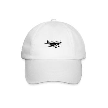 Avion de chasse - Casquette classique - blanc/blanc - Devant
