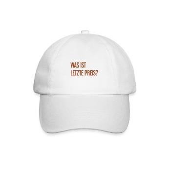 Was ist letzte Preis? - Baseballkappe - Weiß/Weiß - Vorne