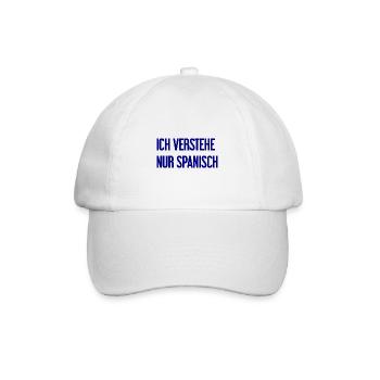 Ich verstehe nur Spanisch - Baseballkappe - Weiß/Weiß - Vorne