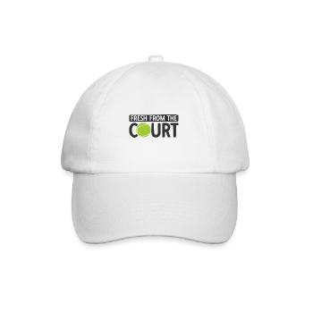 Tennisplatz Spruch Für Tennis - Baseballkappe - Weiß/Weiß - Vorne