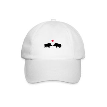 sanglier amoureux - Casquette classique - blanc/blanc - Devant
