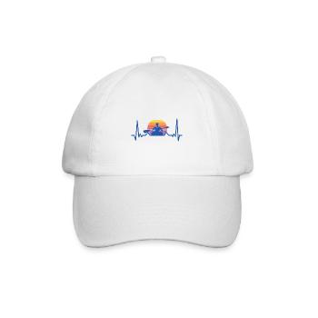 Heartbeat Graphic Kayaking Canoe Rowing Rower Padd - Baseballkappe - Weiß/Weiß - Vorne