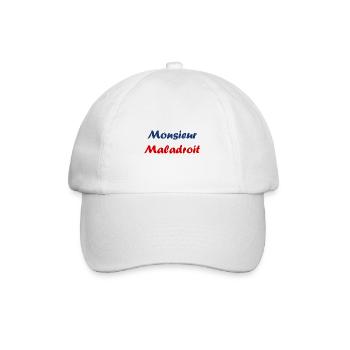 monsieur maladroit - Casquette classique - blanc/blanc - Devant