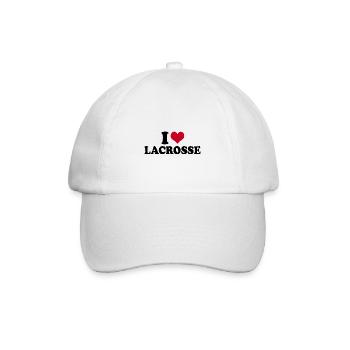 I Love Lacrosse - Baseball Cap - white/white - Front