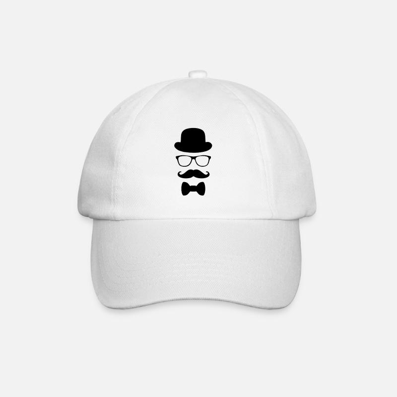 Gentleman Black - Baseball Cap - white/white
