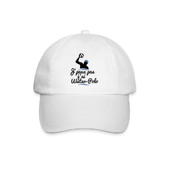 J'peux pas j'ai water-polo - Casquette classique - blanc/blanc - Devant