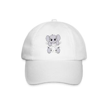 Baby Elephant Animal Baby Elephant Carry - Baseball Cap - white/white - Front