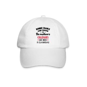 Bonne Chance Pour Trouver De Meilleurs Collègues - Casquette classique - blanc/blanc - Devant
