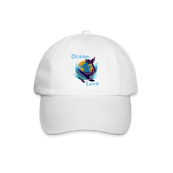 Meer Liebe Ozean Schwimmen Tiere Earth - Baseballkappe - Weiß/Weiß - Vorne