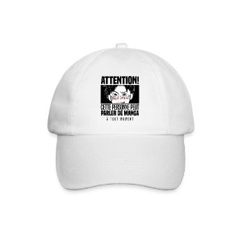 Accro au manga humour fan animé humour - Casquette classique - blanc/blanc - Devant