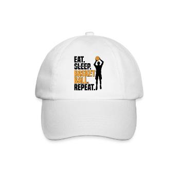 Eat Sleep Basketball Repeat I Girl Basketball player - Baseball Cap - white/white - Front