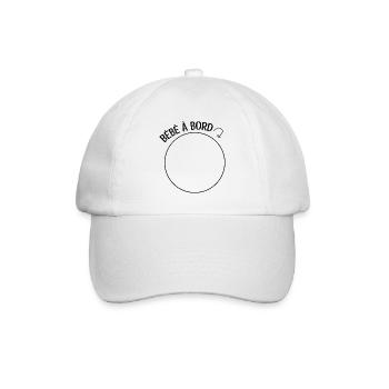 bébé à bord (pied) - Casquette classique - blanc/blanc - Devant