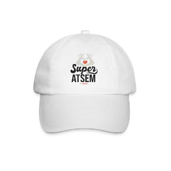 Super ATSEM l unique cadeau atsm - Casquette classique - blanc/blanc - Devant