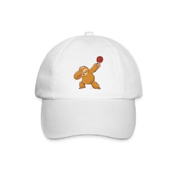 Tischtennis Outfit Damen Katze - Baseballkappe - Weiß/Weiß - Vorne