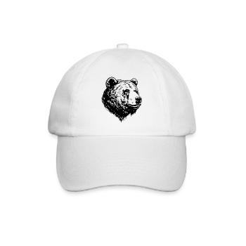 Bear Grizzly Head - Casquette classique - blanc/blanc - Devant