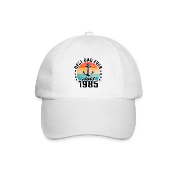 Best dad in the world since 1985 Father's Day - Baseball Cap - white/white - Front