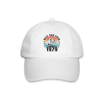 Best dad in the world since 1979 Father's Day - Baseball Cap - white/white - Front