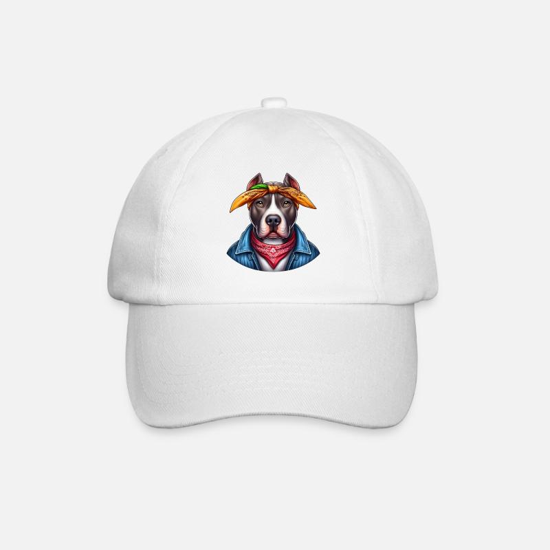 Artiste de rap Pitbull mignon - Casquette classique - blanc/blanc