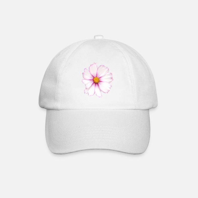 weiße Blume - Baseballkappe - Weiß/Weiß