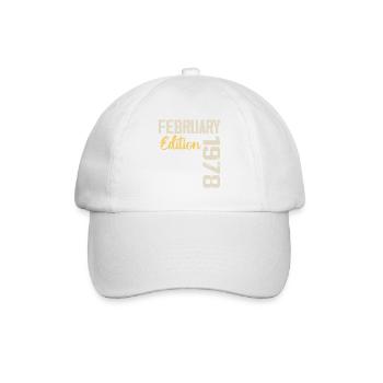 Février 1976 Anniversaire Février 1976 Rétro - Casquette classique - blanc/blanc - Devant