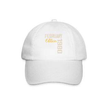 Février 1976 Anniversaire Février 1976 Rétro - Casquette classique - blanc/blanc - Devant