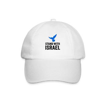 STAND WITH ISRAËL Colombe de la Paix - Casquette classique - blanc/blanc - Devant