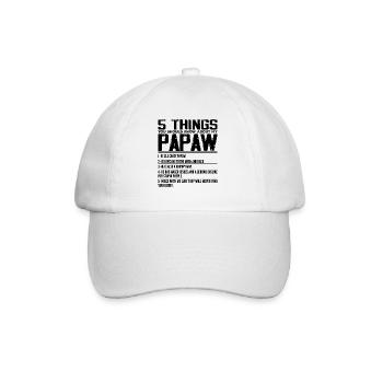 5 Things You Should Know About My Papaw - Grandpa - Casquette classique - blanc/blanc - Devant